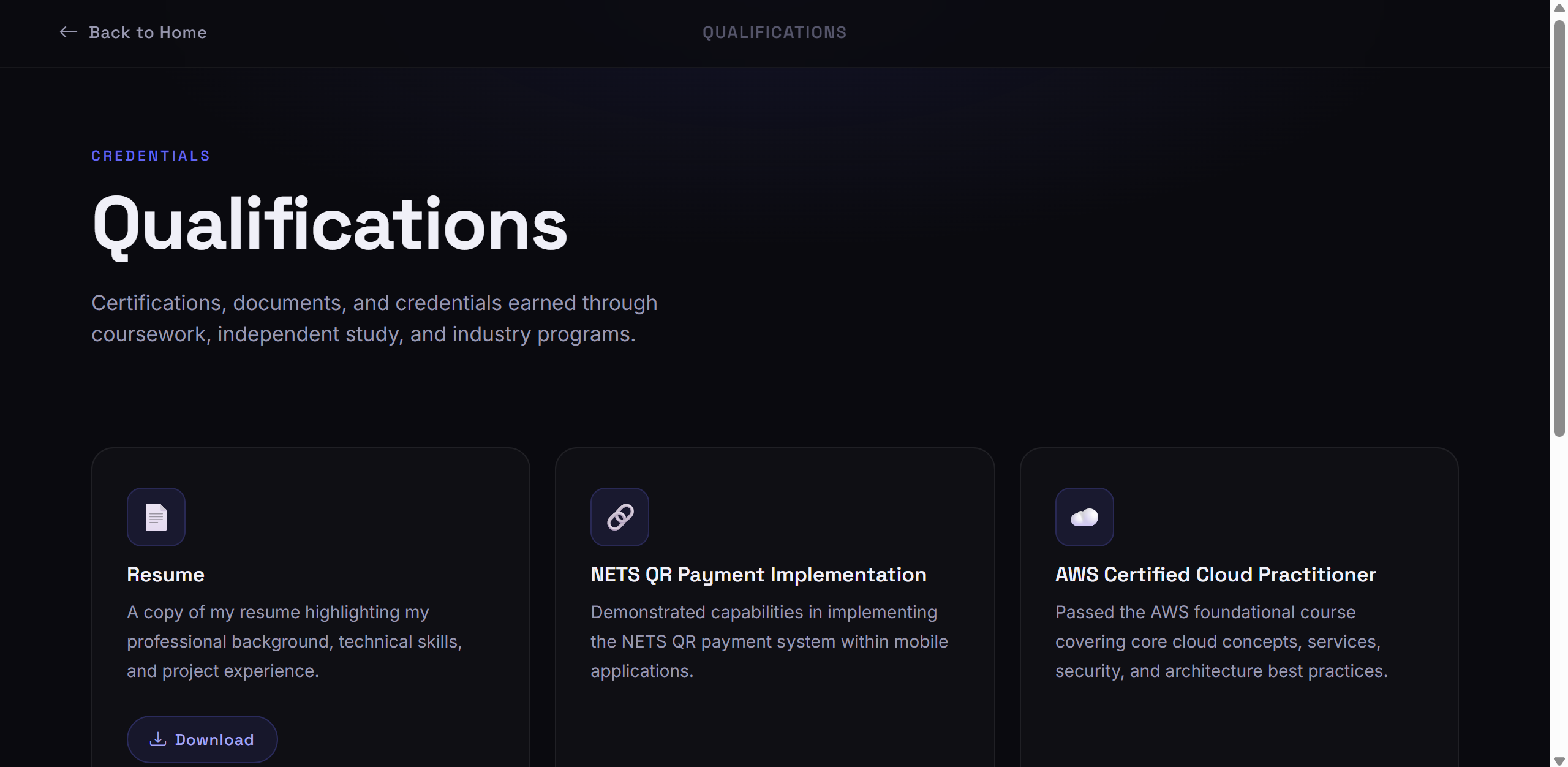 Personal Portfolio Website screenshot 3