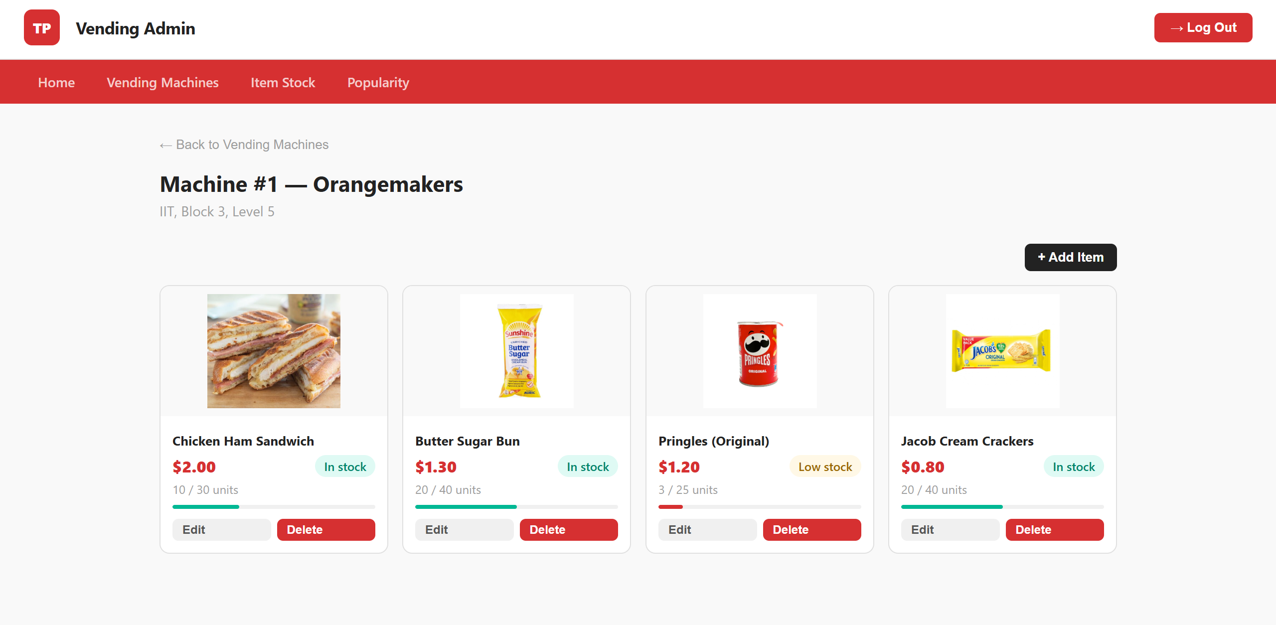 TP: Vending Machine Tracker